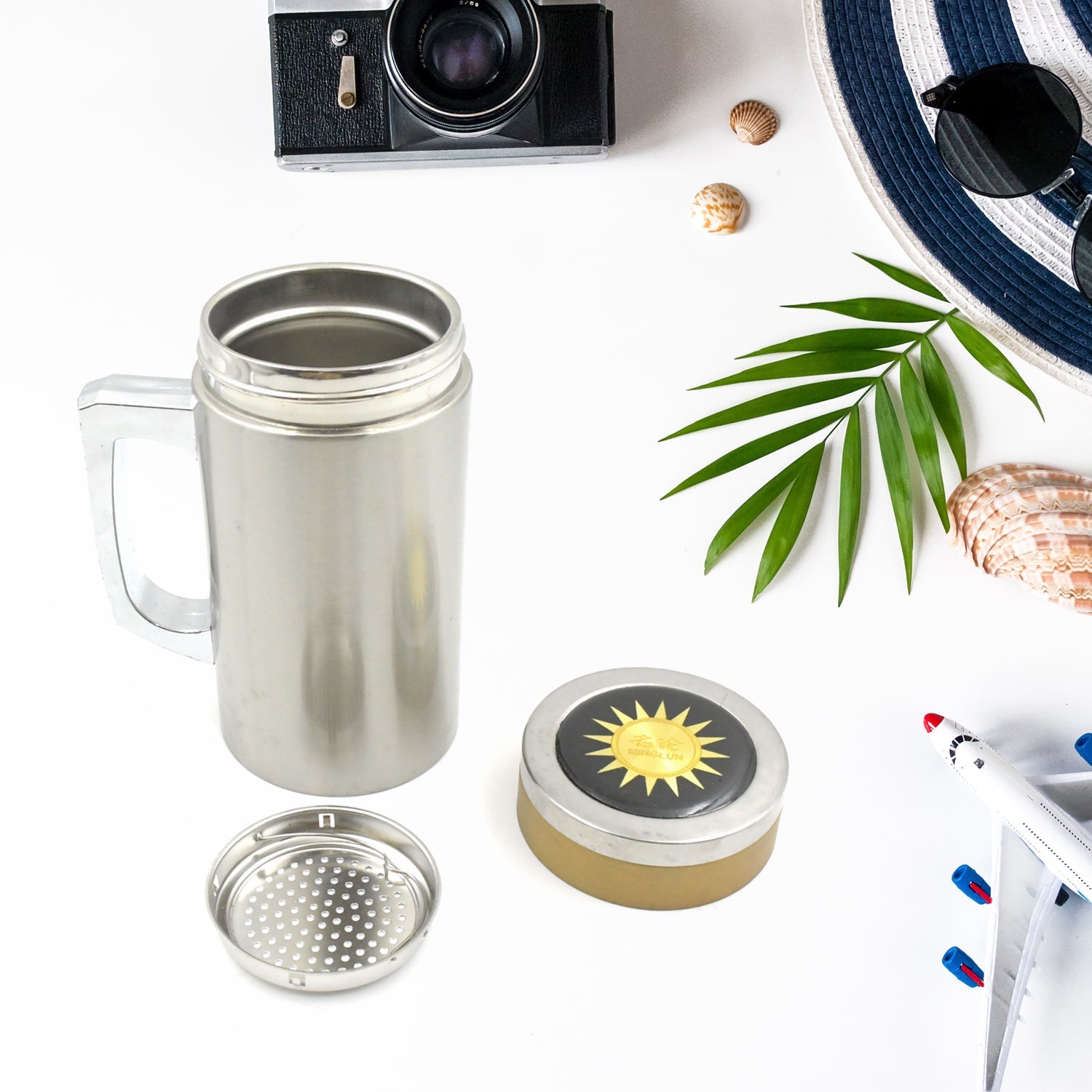 Multifunctional thermos bottle with leakproof cup for office and travel Multifunctional thermos bottle with leakproof cup for office and travel